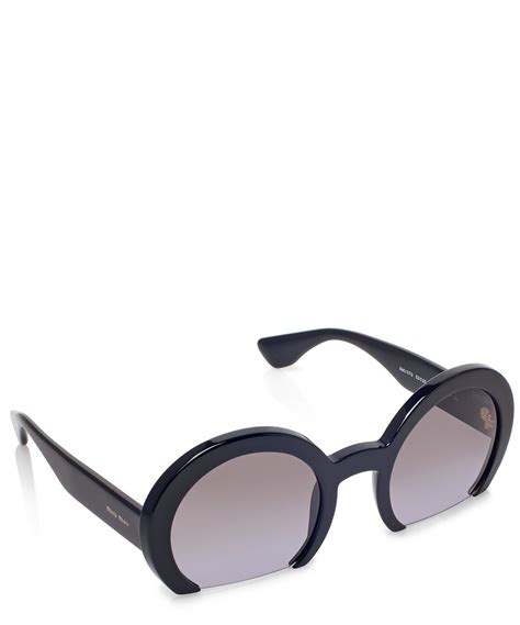 miu miu sunglasses black round|miu sunglasses for women.